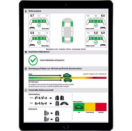 Reifenreport aus der TwoTronic Software