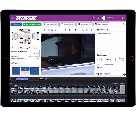 Scanner-Cockpit auf dem iPad